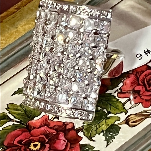 🌟🌟Hearts & Bling Signature Ring! CZs up to Knuckle Silver Ring-Iced Out Bling! - Picture 4 of 7